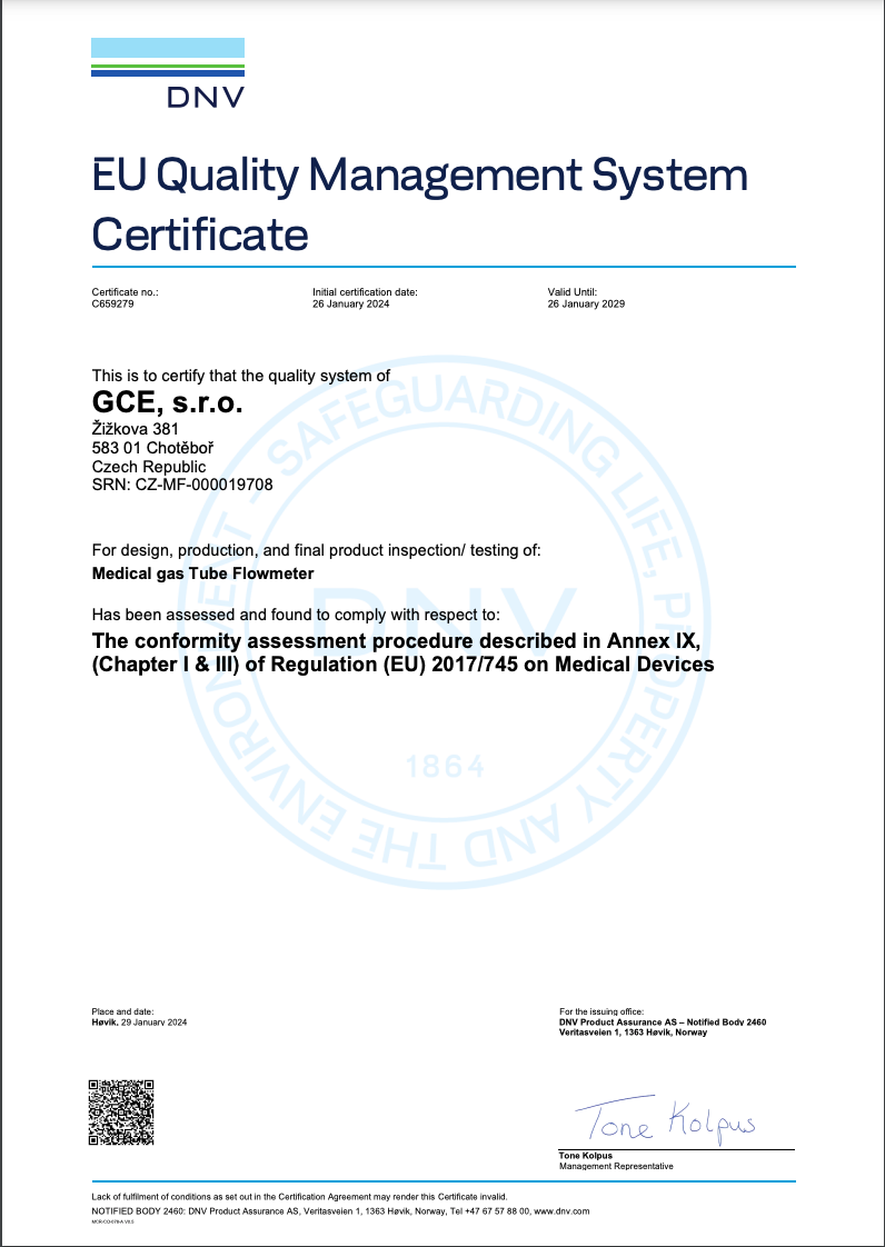 DNV EU QMSS Certificate 2024