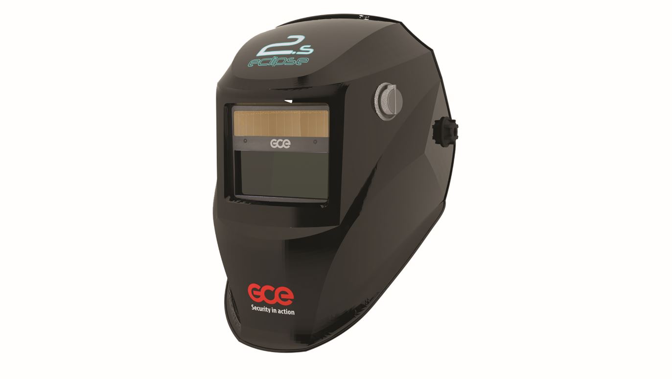 LCD Helm Automatik-Schweißhelm GCE MACH II 2 DIN 9-13 mit neuem Kopfband 